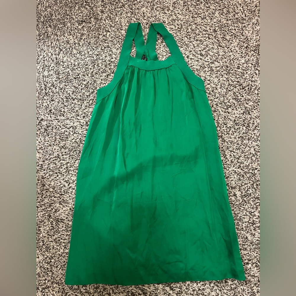 Theory Kelly Green Silky Dress